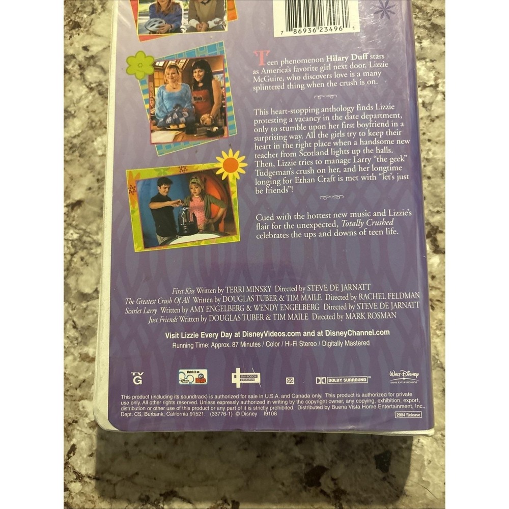 Lizzie McGuire: Totally Crushed VHS 2004 Disney Clamshell Retro Nostalgia VTG - Picture 9 of 9